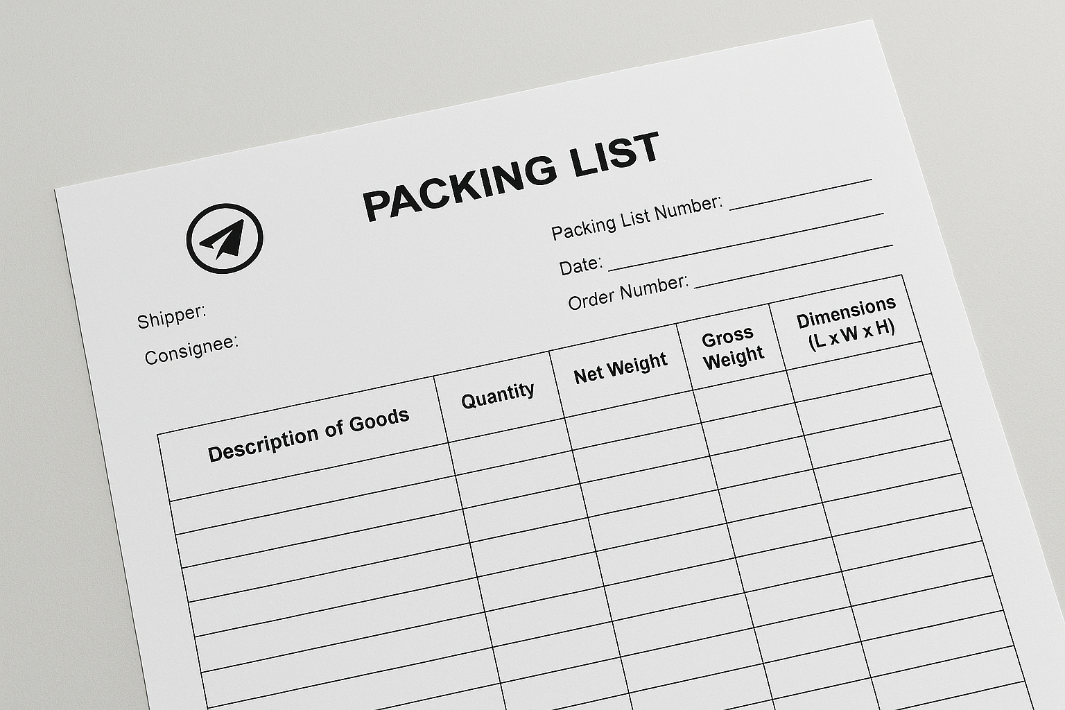 پکینگ لیست در حمل‌ونقل بین‌المللی چیست؟